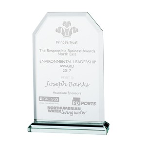 EXECUTIVE JADE GLASS CRYSTAL AWARD - 135MM - AVAILABLE IN 3 SIZES